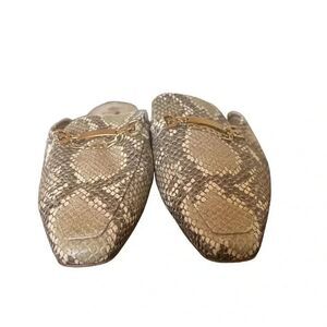 SAM EDELMAN Women Evelan‎ Chain Loafer Mule Leather Slides Size 6.5M